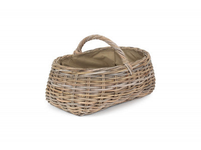 Basket, GREY RATTAN MARKET BASKET - CORDURA LINING