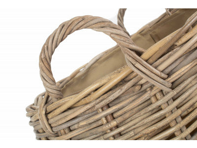 Basket, AMPHORA RATTAN LOG BASKET with CORDURA LINING