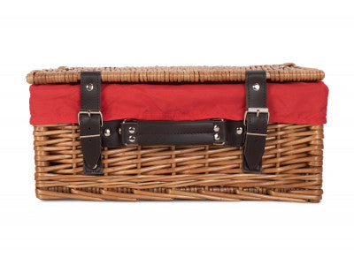 "Basket, 14" DOUBLE STEAMED HAMPER with RED LINING"