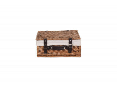 "Basket, 14" DOUBLE STEAMED HAMPER with WHITE LINING"