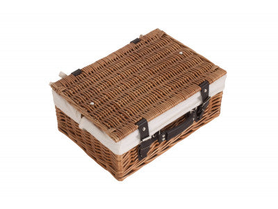 "Basket, 14" DOUBLE STEAMED HAMPER with WHITE LINING"