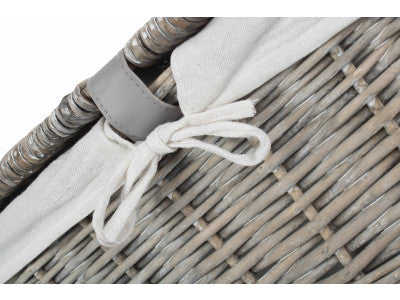 "Basket, 24" GREY WASH STORAGE HAMPER"