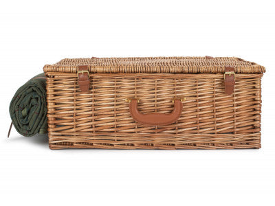 Basket, DELUXE GREEN TWEED 4 PERSON HAMPER