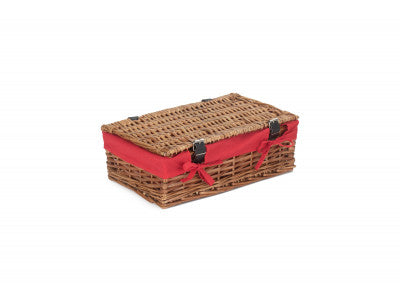"Basket, 15" PACKAGING HAMPER with RED LINING"