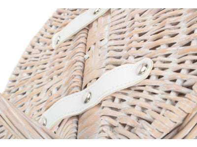 Basket, CHILD'S WHITE WASH LIDDED HAMPER