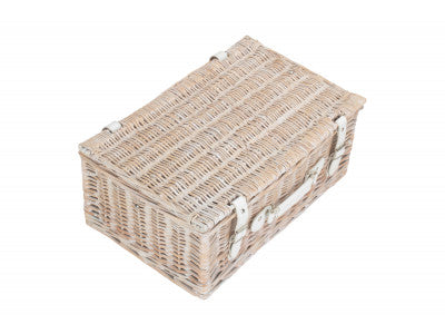 "Basket, 18" WHITE HAMPER"