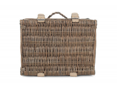 "Basket, 10" ANTIQUE WASH WILLOW HANDLE HAMPER"