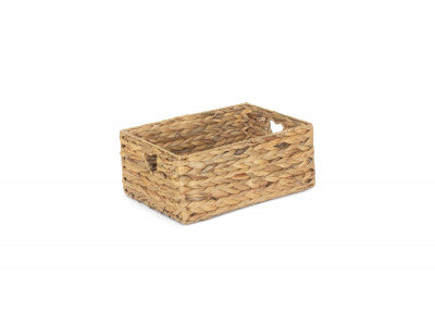 Basket, SMALL WATER HYACINTH STORAGE BASKET with HEART CUT-OUT SIZE 2