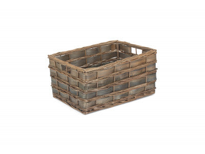 Basket, LARGE GREY SCANDI STORAGE BASKET - UNLINED