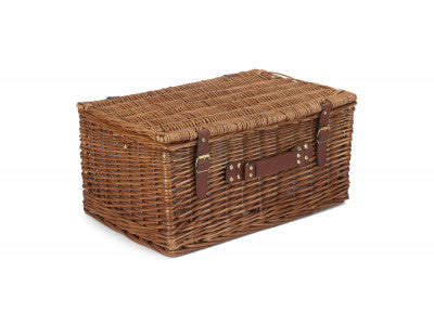 Basket, 6 PERSON GREEN TWEED CLASSIC PICNIC HAMPER