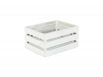 Basket, Set of 3 VINTAGE SLATTED WOODEN CRATE 