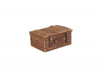 Basket, 2 PERSON GREEN TWEED CLASSIC PICNIC HAMPER