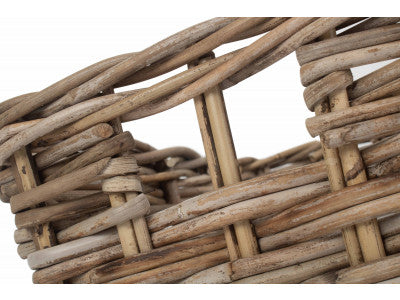 Basket, MEDIUM RECTANGULAR GREY RATTAN STORAGE BASKET