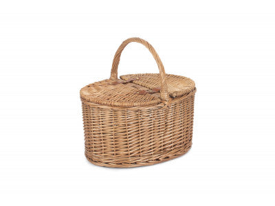 Basket, LIGHT STEAMED OVAL LIDDED HAMPER