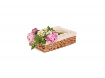 Basket, LINED RECTANGULAR STRAIGHT-SIDED TRAY SET3
