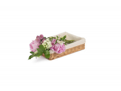 Basket, MEDIUM LINED STRAIGHT-SIDED RECTANGULAR TRAY