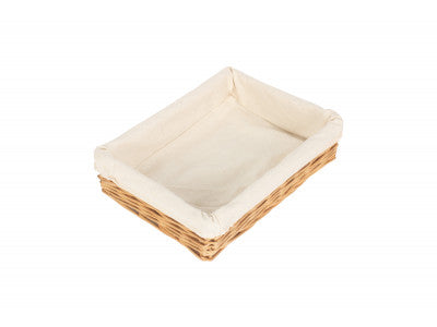 Basket, MEDIUM LINED STRAIGHT-SIDED RECTANGULAR TRAY