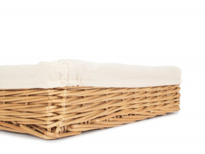 Basket, MEDIUM LINED STRAIGHT-SIDED RECTANGULAR TRAY