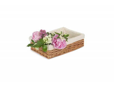 Basket, LARGE LINED STRAIGHT-SIDED RECTANGULAR TRAY 