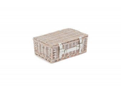 "Basket, 14" WHITE HAMPER"