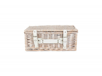"Basket, 14" WHITE HAMPER"