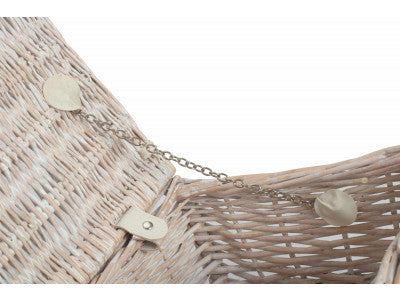 "Basket, 14" WHITE HAMPER"