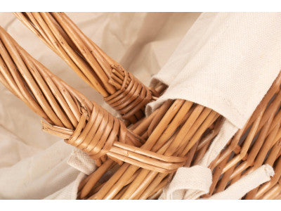 Basket, Set of 2 DELUXE SHOPPER with WHITE LINING 