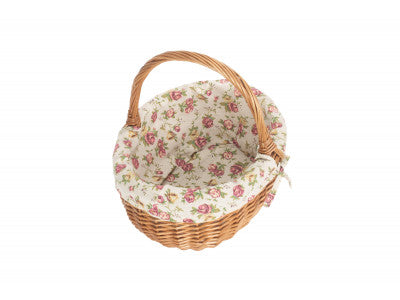 Basket, SMALL DELUXE SHOPPER with GARDEN ROSE LINING