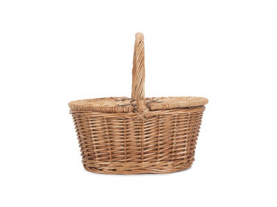 Basket, CHILDS LIGHT STEAMED FINISH OVAL PICNIC BASKET