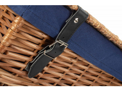 "Basket, 18" LARGE PACKAGING HAMPER with NAVY BLUE LINING"