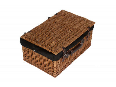 "Basket, 22" DOUBLE STEAMED HAMPER with BLACK LINING"