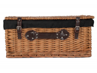 "Basket, 22" DOUBLE STEAMED HAMPER with BLACK LINING"