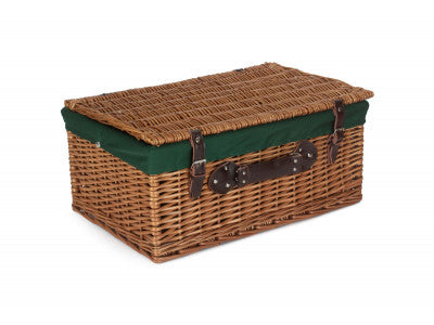"Basket, 22" DOUBLE STEAMED HAMPER with GREEN LINING"