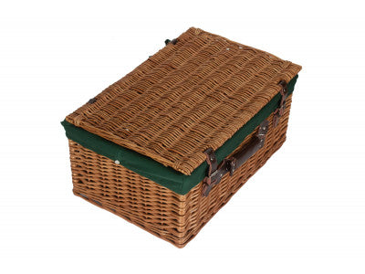 "Basket, 22" DOUBLE STEAMED HAMPER with GREEN LINING"