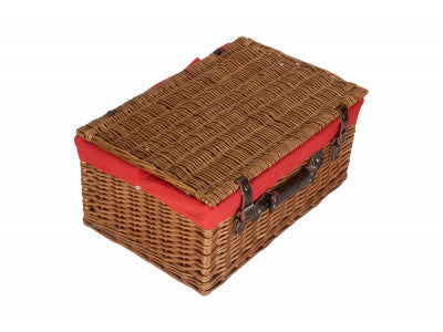"Basket, 22" DOUBLE STEAMED HAMPER with RED LINING"