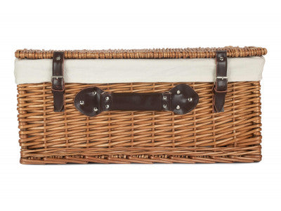 "Basket, 22" DOUBLE STEAMED HAMPER with WHITE LINING"