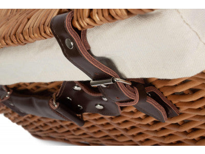 "Basket, 22" DOUBLE STEAMED HAMPER with WHITE LINING"