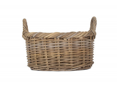 Basket, SIZE 1 OVAL RATTAN STORAGE BASKET with CORDURA LINING