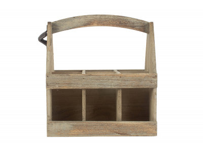 Basket, OAK EFFECT 6 BEER BOTTLE CARRIER