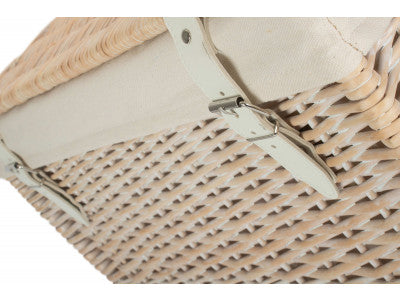 Basket, SIZE 2 - BOUTIQUE WHITE WASH STORAGE LAUNDRY HAMPER with LINING