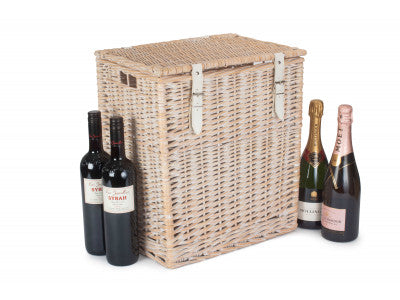 Basket, SIZE 1 - WHITE WASH VINTNER STORAGE HAMPER
