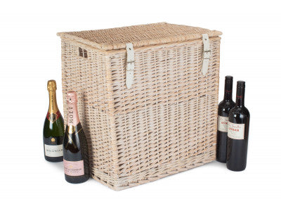 Basket, SIZE 2 - WHITE WASH VINTNER STORAGE HAMPER