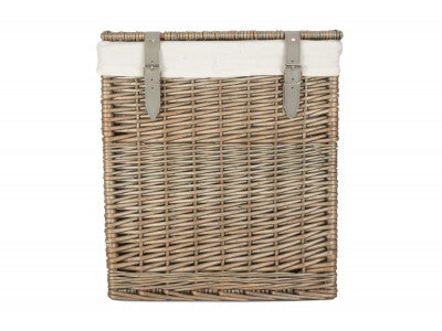 Basket, SIZE 1 - BOUTIQUE ANTIQUE WASH STORAGE LAUNDRY HAMPER with LINING