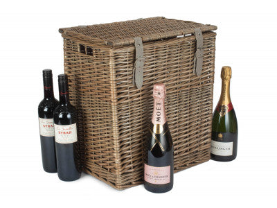 Basket, SIZE 1 - ANTIQUE WASH VINTNER STORAGE HAMPER