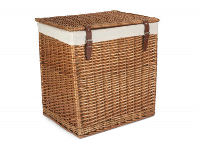 Basket, SIZE 2 - BOUTIQUE DOUBLE STEAMED WASH STORAGE LAUNDRY HAMPER with LINING