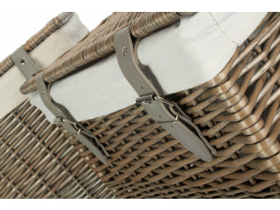 Basket, BOUTIQUE ANTIQUE WASH STORAGE LAUNDRY HAMPER with LINING SET 2 