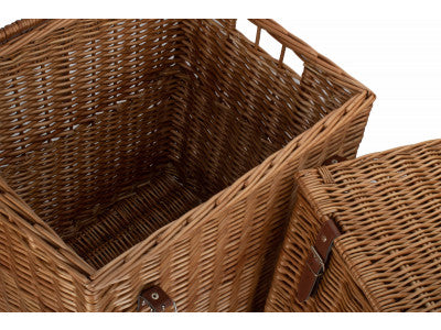 Basket, Set of 2 DOUBLE STEAMED VINTNER STORAGE HAMPER 