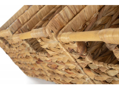 Basket, Set of 3 NORDIC WATER HYACINTH STORAGE BASKETS 