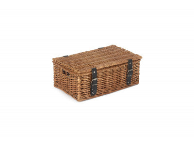 Basket, 14 inch EMPTY WICKER HAMPER BASKET - DOUBLE STEAMED - UNLINED