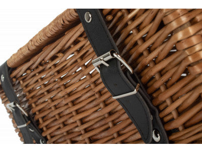 Basket, 14 inch EMPTY WICKER HAMPER BASKET - DOUBLE STEAMED - UNLINED